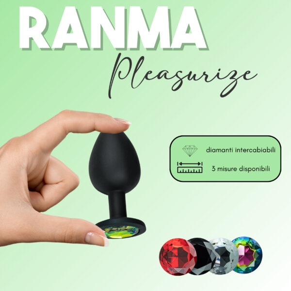 Ranma - plug in silicone con diamante intercambiabile - Maxximum Pleasure